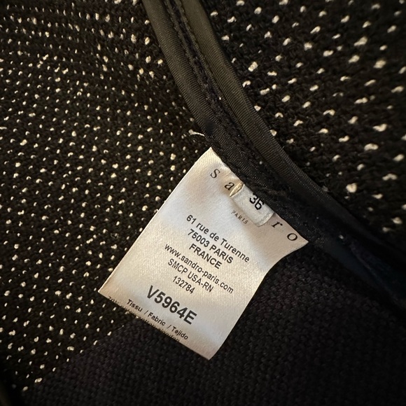 Sandro Frindge Jacket size 2/36 color navy - Picture 10 of 11